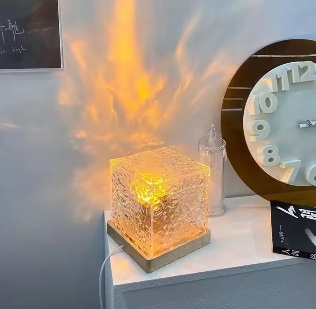LED Rotating Water Ripple Night Lamp