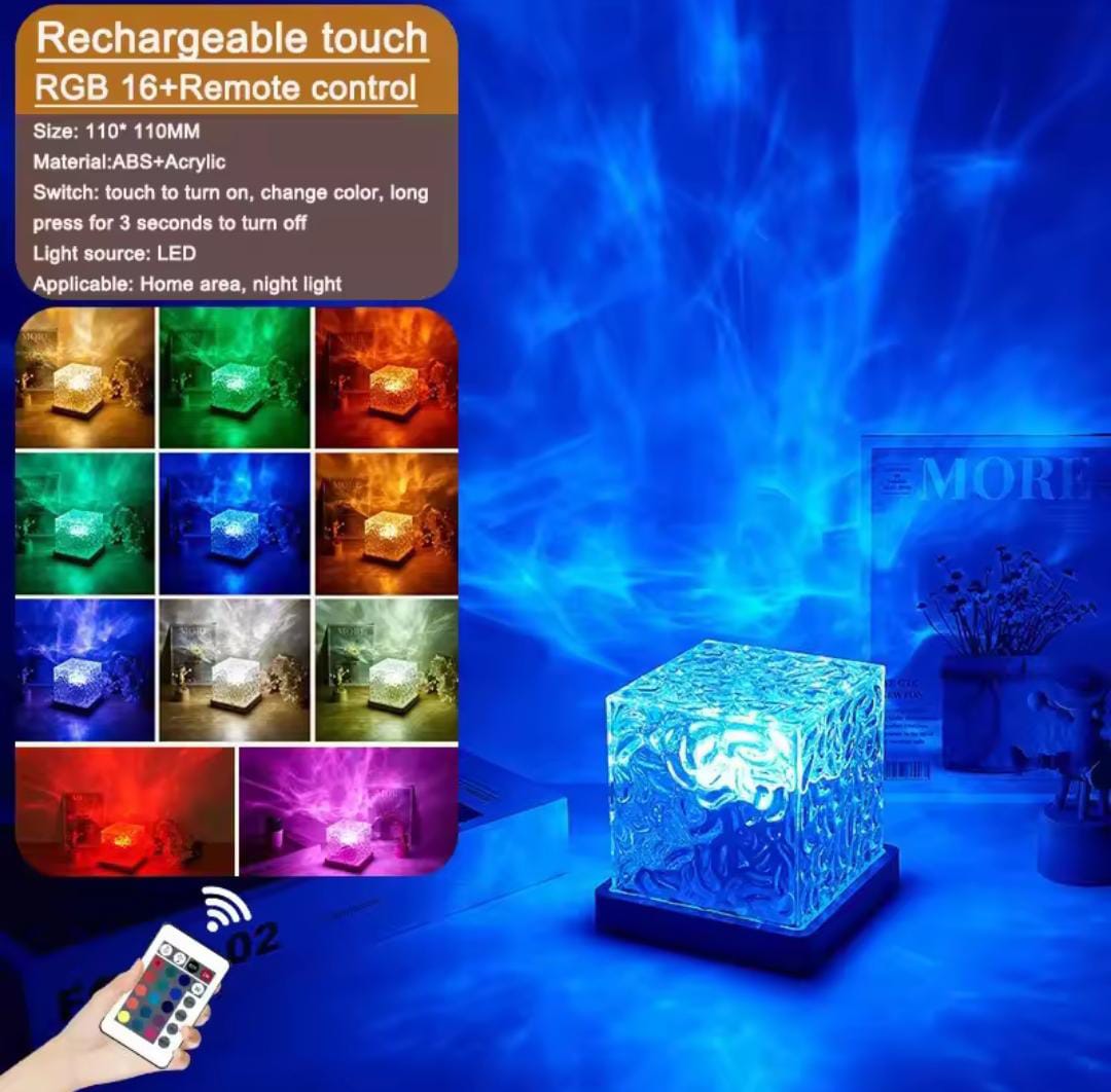LED Rotating Water Ripple Night Lamp