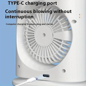 Portable Mini Double Fan Air Cooler With Mist Humidifier And Led Lighting